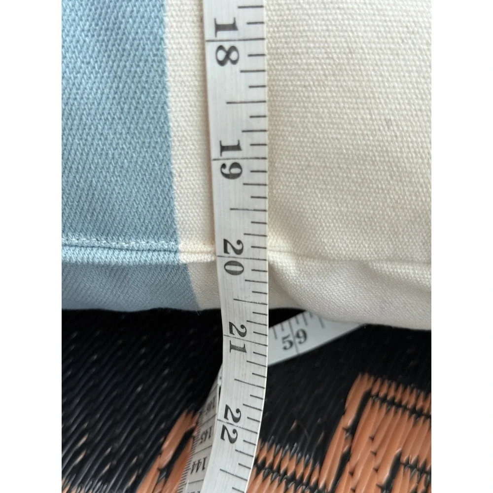 Pottery Barn Blue and White Striped‎ Throw Pillow Cover 20x20